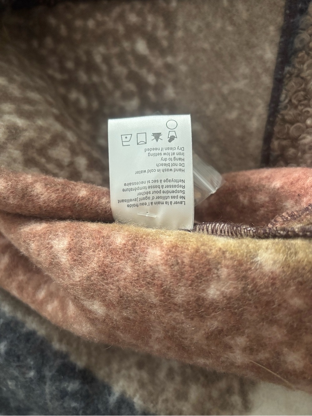 CHARLIE B Multi-Color Plaid Teddy Jacket in Brown, Rust, Cream, Gray - Picture 10 of 10